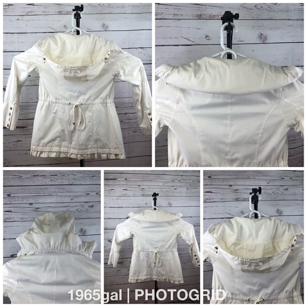 Betsey Johnson XS Hooded Lined Jacket Drawstring - Picture 4 of 12